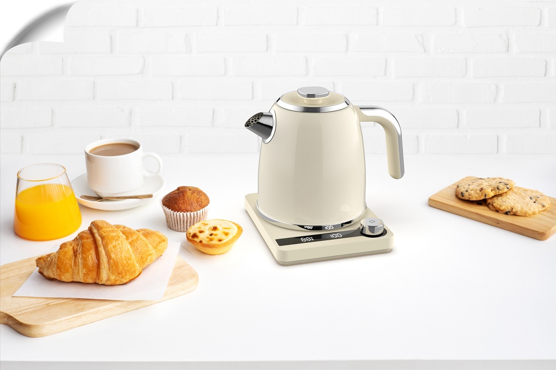 1.0L White Electric Jug Kettle with Base